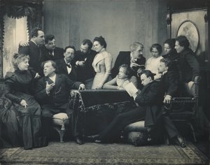 أنطون تشيخوف بين الممثلين في مسرحية النورس 1899 بواسطة بيوتر بتروفيتش بافلوف