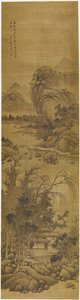 منظر طبيعي (بالحبر والألوان على الحرير) بواسطة تشيان ويتشنغ