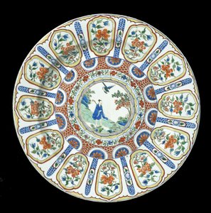 طبق إماري كبير ، فترة كانغشي ، 1662-1722 (بورسلين)