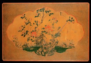 سطح الطاولة ، فترة كانغشي (1662-1722) (الخشب المطلي وقماش القنب) (انظر أيضًا 272133)