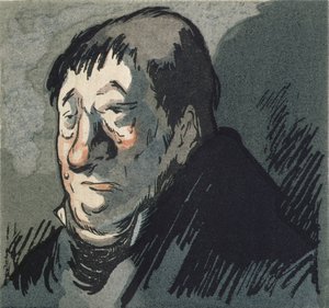 `` Le Pere Goriot &39;&39; ، توضيح للرواية التي كتبها Honore de Balzac (1799-1851) ، التي نشرها رينيه كيففر في باريس عام 1922