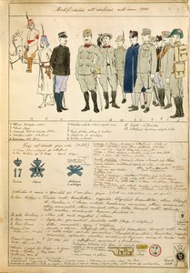 Uniform variations of Kingdom of Italy, color plate by Quinto Cenni بواسطة كوينتو سيني