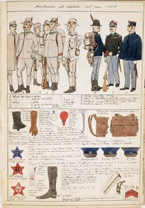 Uniform variations of Kingdom of Italy, color plate by Quinto Cenni بواسطة كوينتو سيني