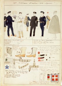 Uniform variations of Kingdom of Italy, color plate by Quinto Cenni بواسطة كوينتو سيني
