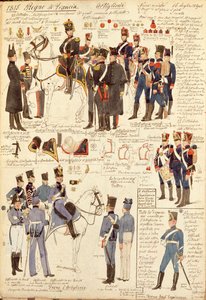 Uniforms of Artillery of Kingdom of France, by Quinto Cenni, color plate بواسطة كوينتو سيني