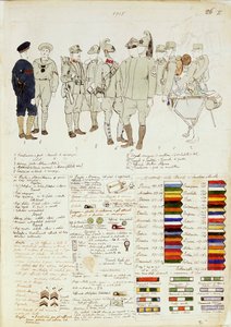 Uniforms of Kingdom of Italy, color plate by Quinto Cenni بواسطة كوينتو سيني