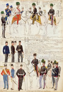 Various uniforms of Duchy of Modena by Quinto Cenni, color plate بواسطة كوينتو سيني