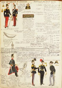 Various uniforms of Grand Duchy of Tuscany by Quinto Cenni, color plate بواسطة كوينتو سيني