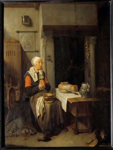 لوحة لو بنديسيت بواسطة كوينرينغ (كويرينغ) جيريتس فان بريكلينكام (1620-1668) 1648 صن. 0.54x0.41 م