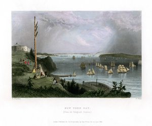 خليج نيويورك كما يظهر من محطة التلغراف ، الولايات المتحدة الأمريكية ، 1838. بواسطة ر. واليس