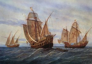 The three caravels of Christopher Columbus