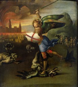سانت مايكل ، c.1503-05 (انظر أيضًا 15971) بواسطة رافايللو سانزيو رافائيل