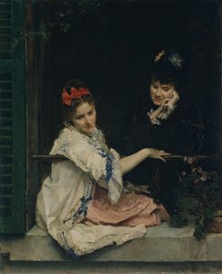 البنات في نافذة ، كاليفورنيا. 1875. بواسطة Raimundo de Madrazo y Garreta