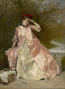 امرأة مع سلة نزهة ، 1890 بواسطة Raimundo de Madrazo y Garreta