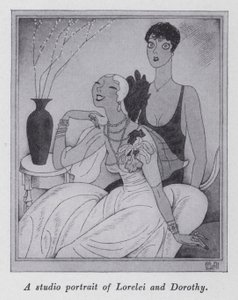 رسم توضيحي لـ "But Gentlemen Marry Brunettes" لأنيتا لوس (ليتو) بواسطة رالف بارتون