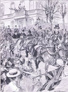 آخر زيارة قامت بها كوينز إلى لندن في مارس 1900 ، التوضيح من كاسلز لتاريخ إنجلترا ، في القرن العشرين بواسطة رالف كليفر