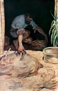 رسم توضيحي لروبنسون كروزو بقلم دانيال ديفو (ليثو ملون)