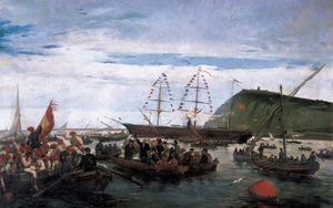 متطوعون كتالونيون ينطلقون للحرب في كوبا عام 1870 بواسطة Ramón Padró y Pedret