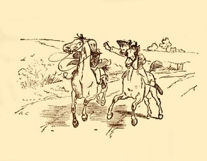 تم العثور على جون جيلبين من قبل postboy من Bell Inn ، 1878 ، c1918. بواسطة راندولف كالديكوت