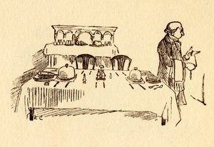 طاولة مستديرة في نزل بيل في ادمونتون ، 1878 ، c1918. بواسطة راندولف كالديكوت