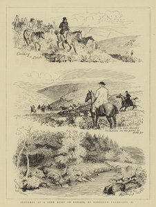 اسكتشات في صيد الغزلان في إكسمور