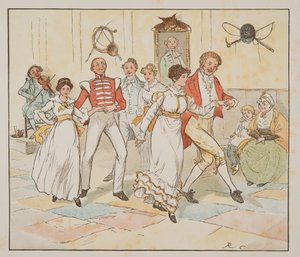 The Soldier and his Bride, from The Hey Diddle Diddle Picture Book, pub.1882 (colour engraving) بواسطة راندولف كالديكوت