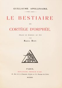 واجهة كتاب "Le Bestiaire ou Cortège d