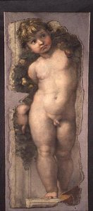 Putto with Festoon (جزء في الهواء الطلق) بواسطة رافائيل