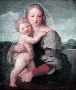 مادونا والطفل (مادونا البرج) 1509-1511 (زيت على قماش) بواسطة رافائيل