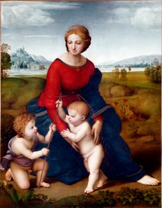 العذراء في المرج أو مادونا من بلفيدير لوحة رافائيل (Raffaello Sanzio 1483-1520) 1506 صن. 113 X 88 سم متحف الفنون في فيينا بواسطة رافائيل