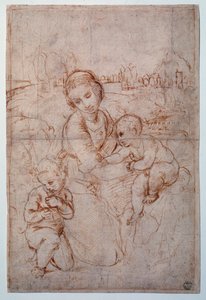 The Virgin of Prince Esterhazy Study - Drawing, c.1507-1508 بواسطة رافائيل