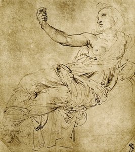 The Muse Euterpe بواسطة رافايللو سانزيو رافائيل