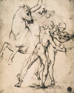 الذكور العارية مع الحصان. رسم رافائيل. غاليري ديل أكاديميسيا ، البندقية بواسطة رافايللو سانزيو رافائيل