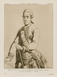 البارون جدعون فون لودون ، الجنرال النمساوي ، حوالي عام 1790 بواسطة رافائيل جاكيمين