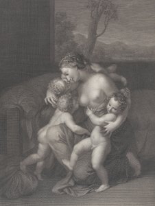 صدقة مع ثلاثة أطفال صغار ، 1795.