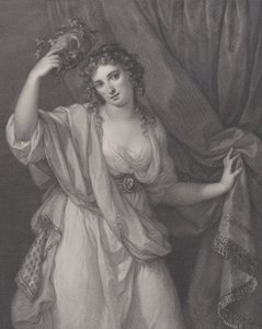 سيدة هاميلتون في دور الملهمة الهزلية ، ثاليا 1791.