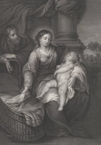 العائلة المقدسة ، والطفل المسيح نائم في حضن العذراء ، كاليفورنيا. 1778-86