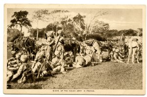 سيخ الجيش الهندي في فرنسا ، 1914-1915 (صورة بني داكن) بواسطة رافائيل تاك وأولاده