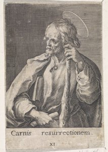 الرسول يعقوب الصغرى المسيح ومريم والرسل الاثنا عشر (عنوان السلسلة) بواسطة Maerten de Vos (منسوب إلى)