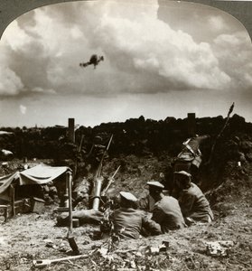 قذائف الهاون في الخنادق ، الحرب العالمية الأولى ، 1914-1918.