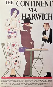 القارة عبر Harwich (ملصق)