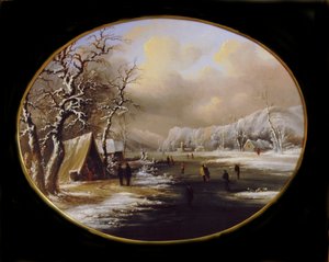 التزلج الشتوي في نيو جيرسي ، كاليفورنيا. 1847. بواسطة ريجيس فرانسوا جيجنو