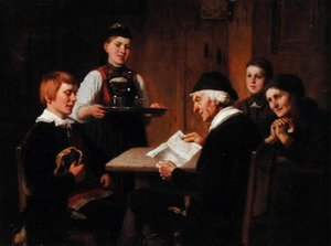 خطاب التقديم حوالي 1880 (زيت على لوح) بواسطة راينهارد سيباستيان زيمرمان