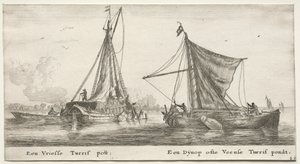 سفن أمستردام: A Frisian Peat Barge. Dÿnop ، بالقرب من Veensche Peat Pond. بواسطة رينير نومز