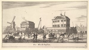 المشهد الشتوي في Blockhouse في أمستردام ، القرن السابع عشر.