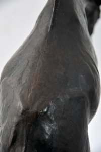 زرافة كبيرة برأس منخفض ، على غرار 1909-10 ، مصبوبة قبل عام 1913 (برونزية) (انظر أيضًا 3084917-43) بواسطة رامبرانت بوجاتي