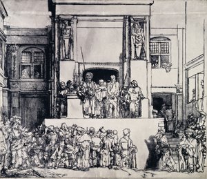 قدم المسيح للشعب ، 1655 بواسطة رامبرانت فان راين