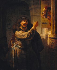 "" Samson menace son beau-pere "(هدد شمشون والد زوجته) Peinture de Rembrandt van Rhijn (1606-1669) 1635 Staatliche Museen ، برلين بواسطة رامبرانت فان راين