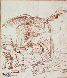 البشارة (الرسم) بواسطة رامبرانت فان راين