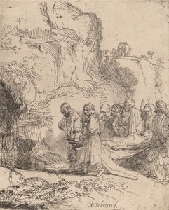 حمل المسيح إلى القبر ، ج. 1645. بواسطة رامبرانت فان راين